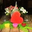 Heart shaped candles