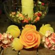 Rose shaped candle