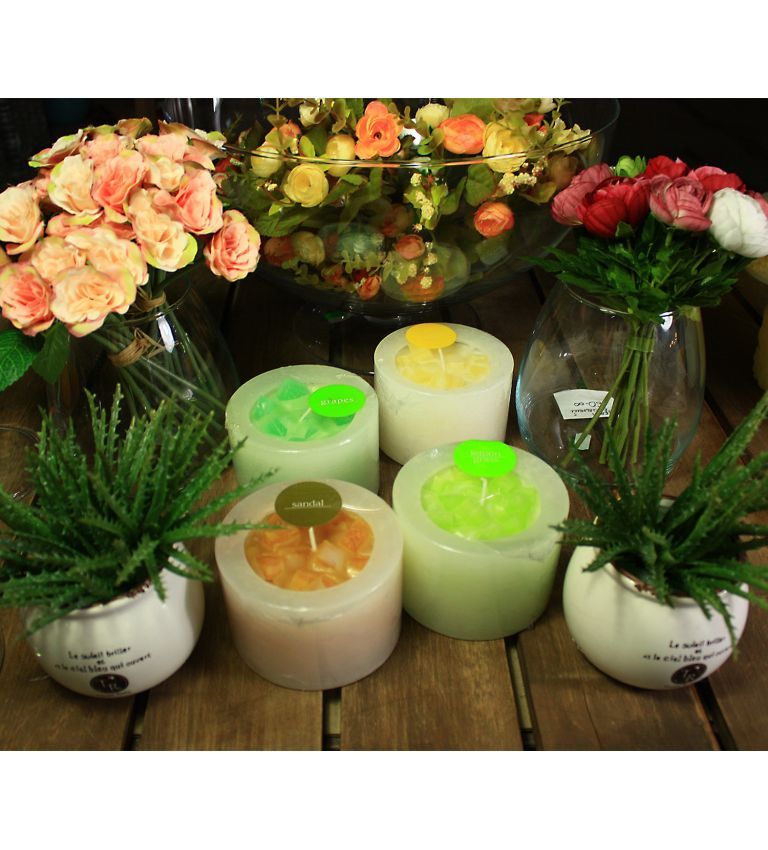 Scented pillar candles