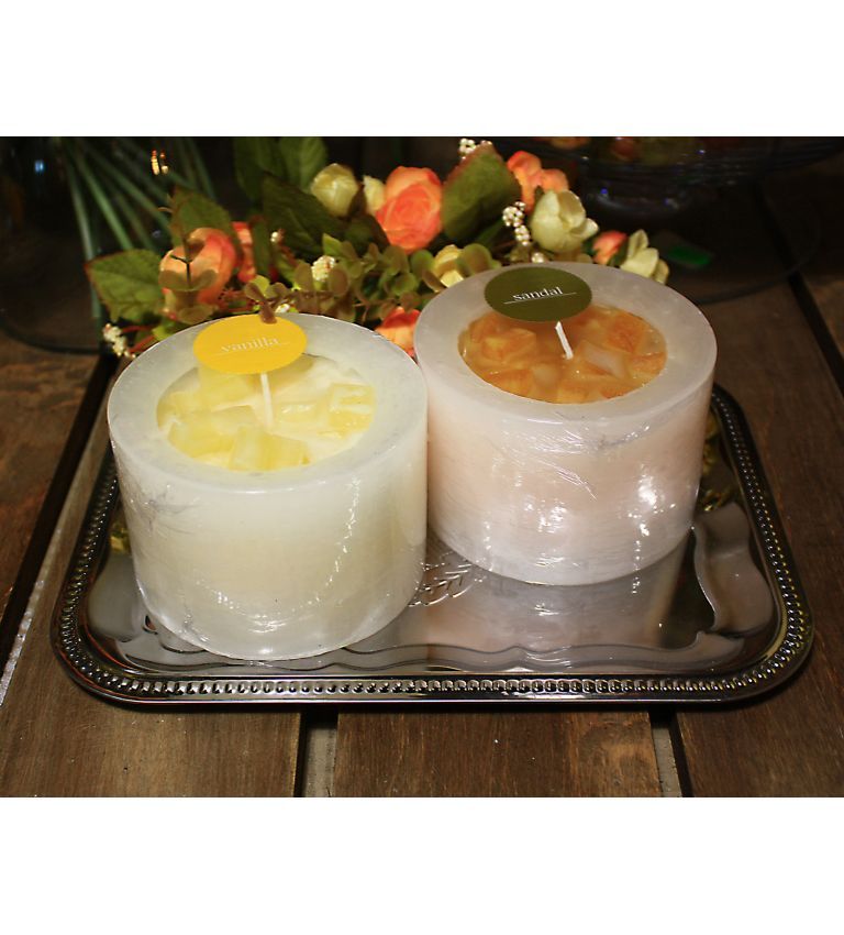 Scented pillar candles