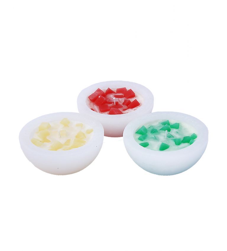 Scented semiball candles