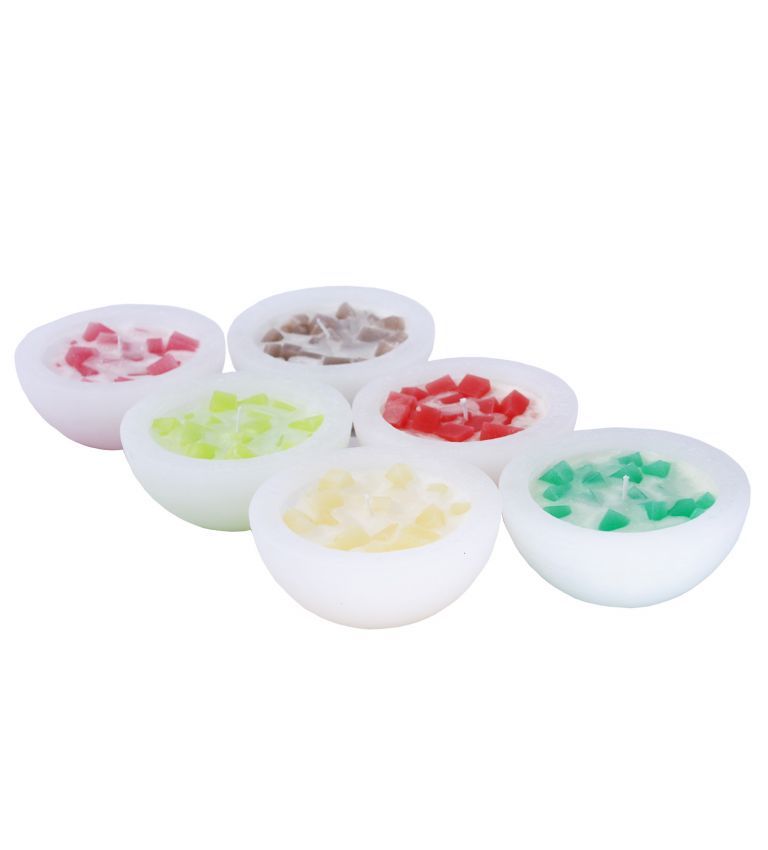 Scented semiball candles