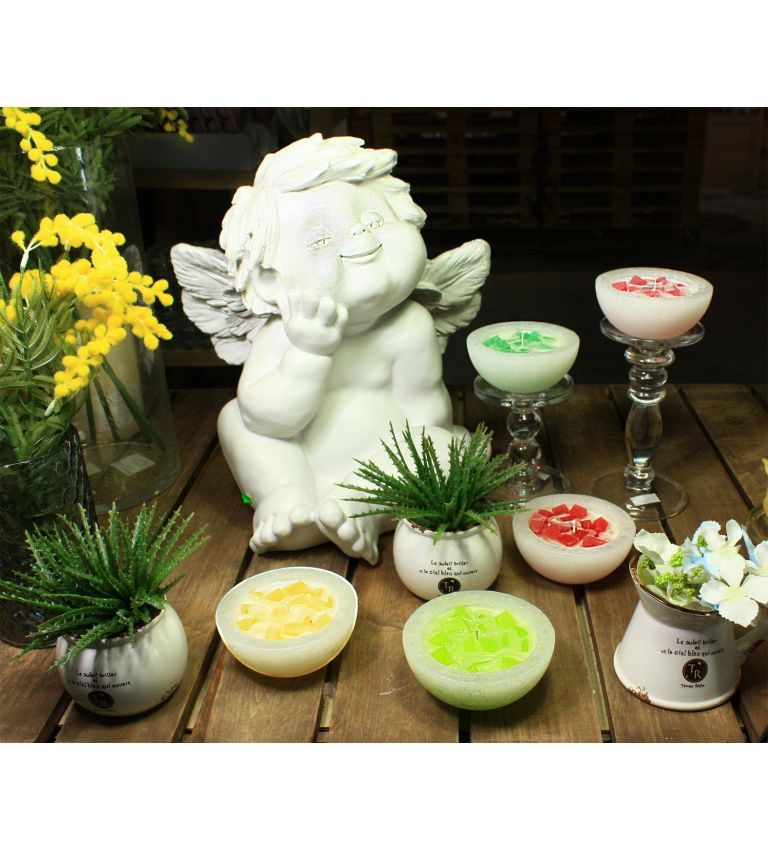 Scented semiball candles
