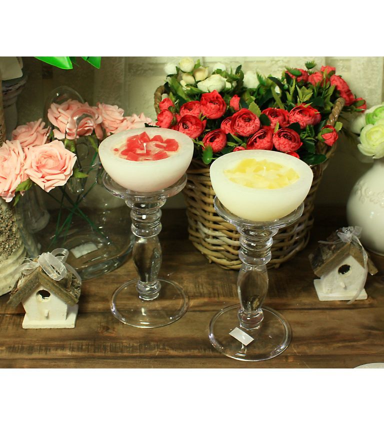 Scented semiball candles