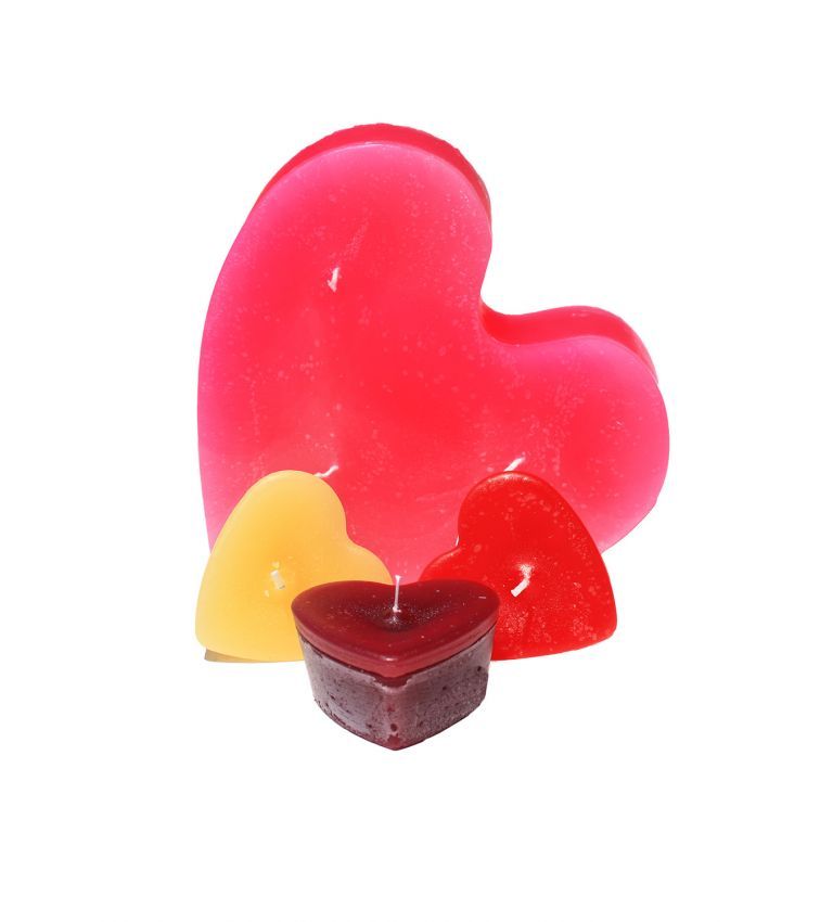 Heart shaped candles