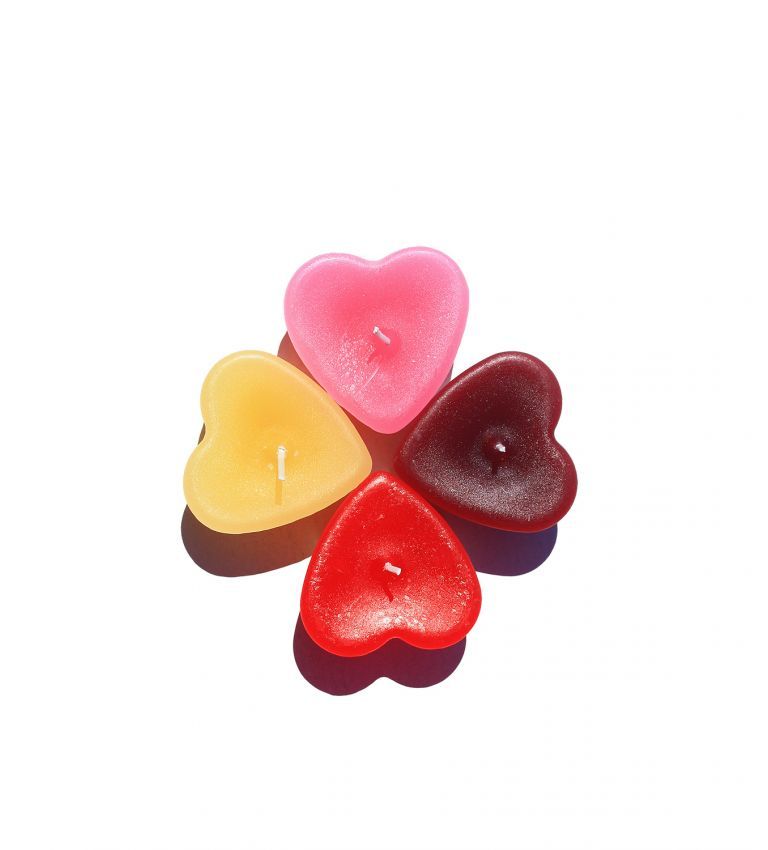 Heart shaped candles