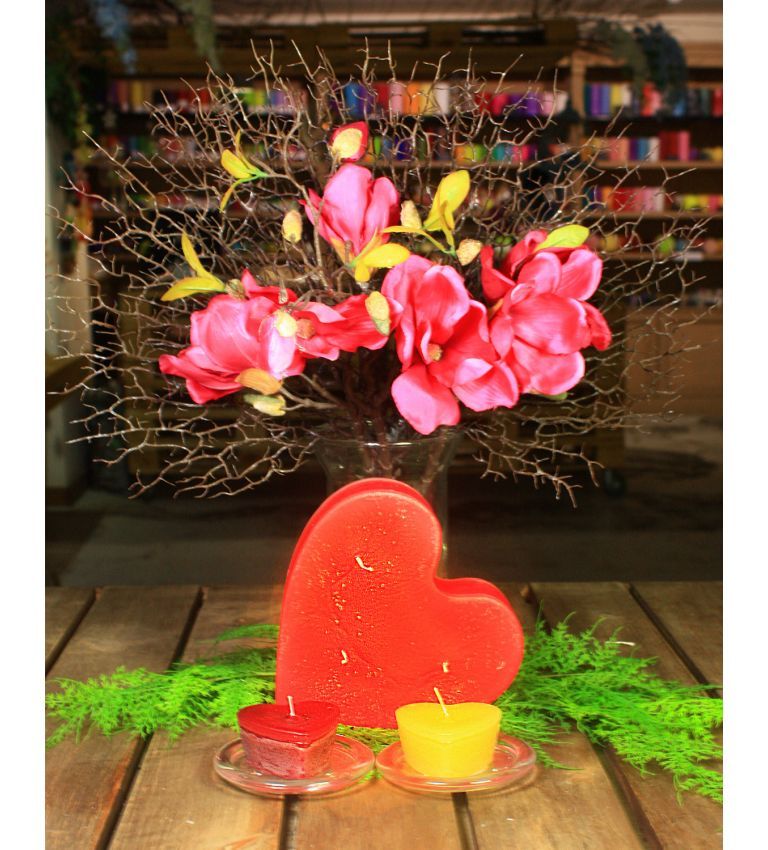 Heart shaped candles