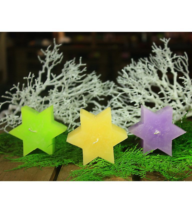 Star shaped candles