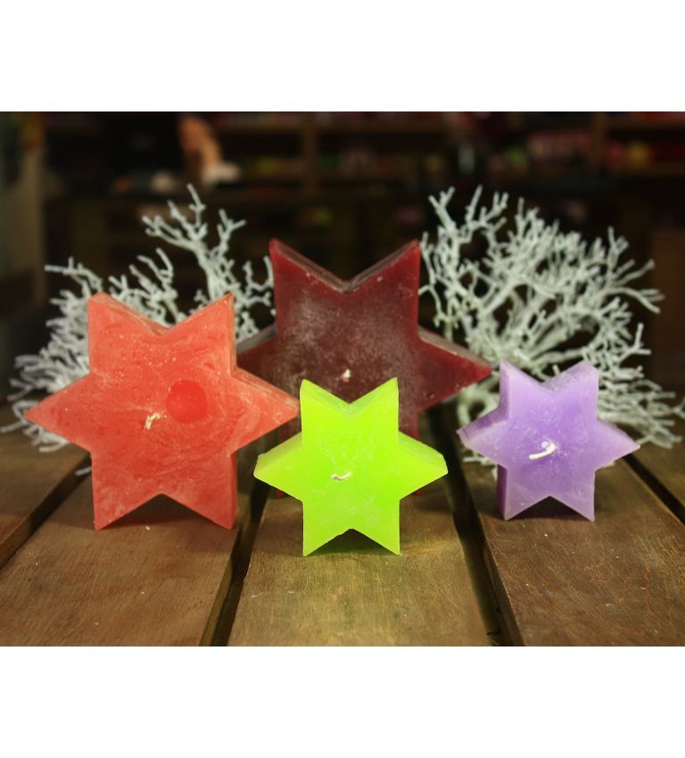 Star shaped candles