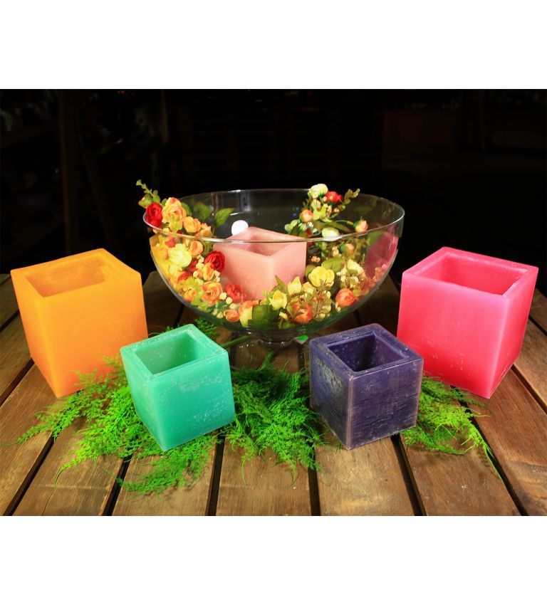 Hollow square candle
