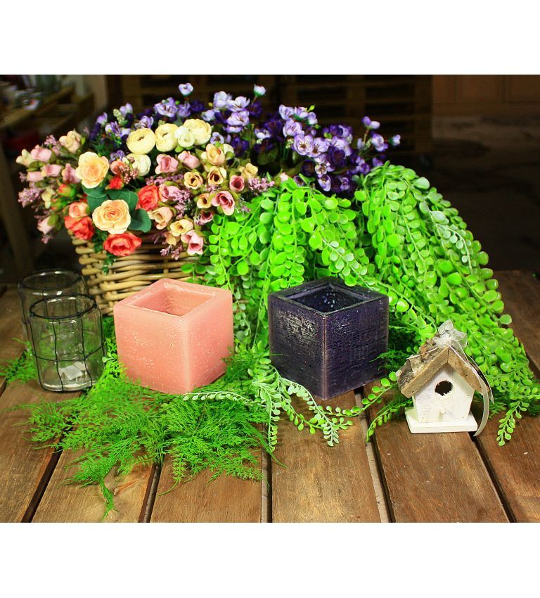 Hollow square candle